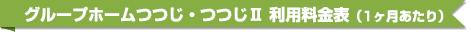 グループホームつつじ　利用料金表（30日）